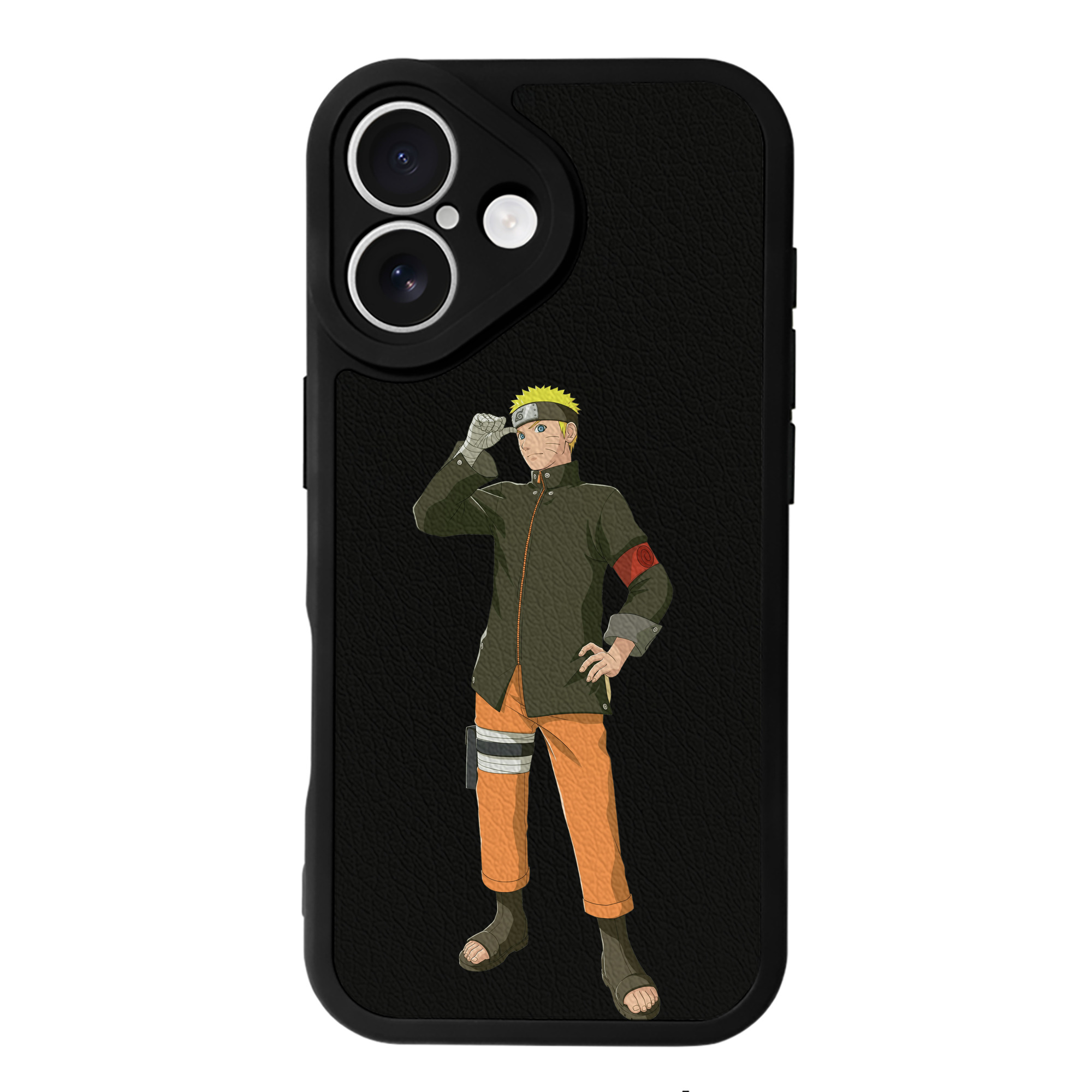 （画像用） NARUTO -ナルト- うずまき ナルト Uzumaki Naruto 【iPhone 16シリーズ対応】シリコンスマホケース（レザー調） 材質：シリコン